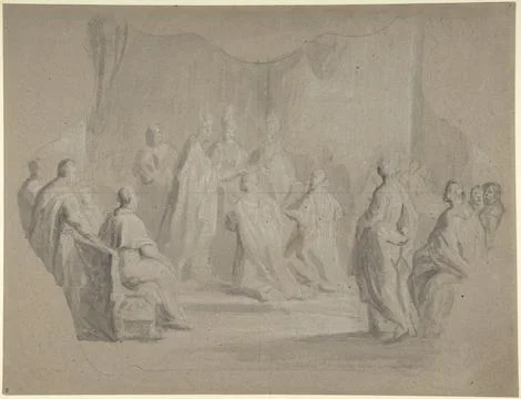 The Consecration of a Bishop 18th century Anonymous, French, 18th century F.. Stock Illustration