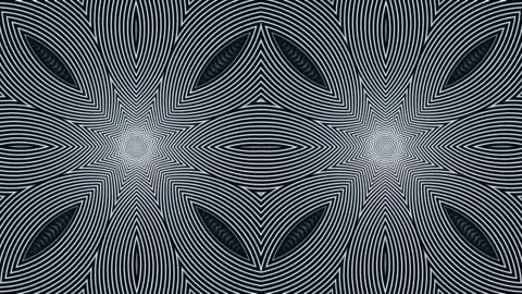 Consecutive patterned lines with hypnotic shiny shapes Stock Footage 182859763