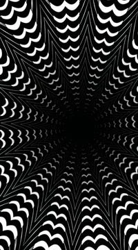 Consecutive shapes that bend inward Illustrazione stock
