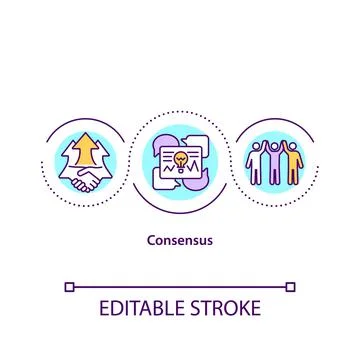 Consensus concept icon 스톡 일러스트