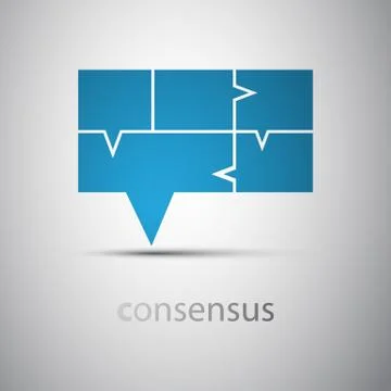 Consensus - Speech Bubble Concept Stock Illustration