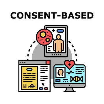 Consent based healthcare data management and digital security Stock Illustration