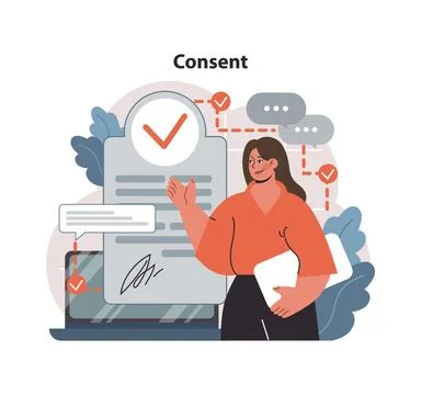 Consent concept. Flat vector illustration イラスト素材