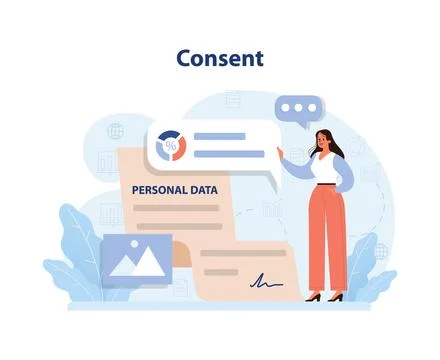 Consent concept illustration. Flat vector illustration Stock Illustration