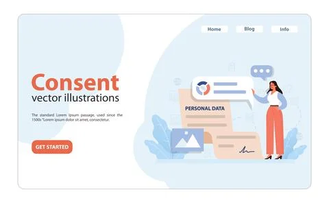Consent concept illustration. Flat vector illustration 스톡 일러스트