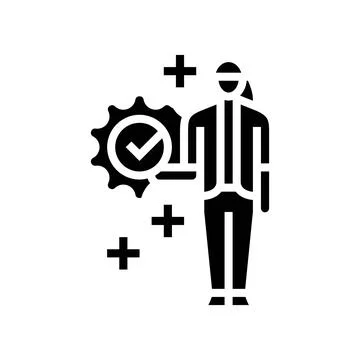 Consent glyph icon vector illustration Stock Illustration