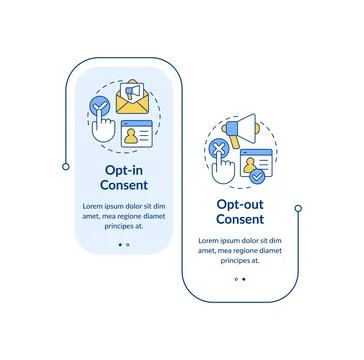 Consent models rectangle infographic vector Illustrazione stock