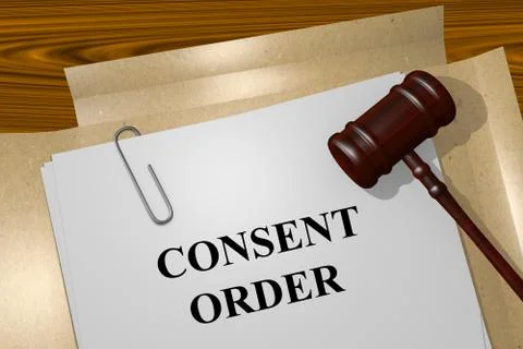 Consent Order concept Stock Illustration
