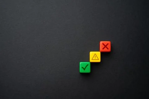 Consent, refusal or uncertainty. Work status, errors and bugs. Set millston.. Stock Photos