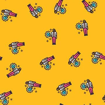 Consent vector seamless pattern Stock Illustration