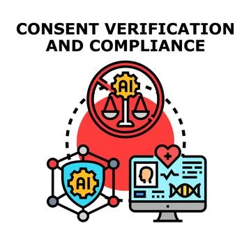 Consent verification and compliance for data regulation イラスト素材
