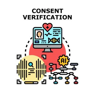 Consent verification for medical data protection Stock Illustration