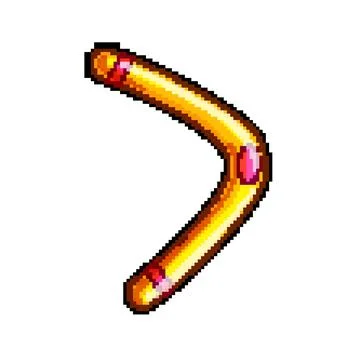 Consequence boomerang pixel art vector illustration Stock Illustration
