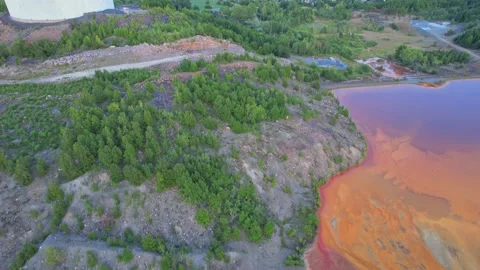Consequence of mining enterprise in Sudbury, Ontario, Canada. Extensive.. Stock Footage 260410922