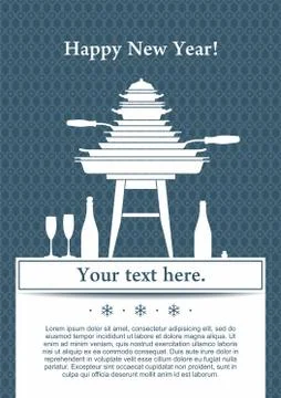 The consequence of the New Year is a mess Stock Illustration