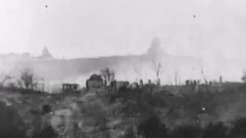 Consequences of the explosion of artillery depots. Kyiv 1918 - 5of26 Stock Footage 289569944
