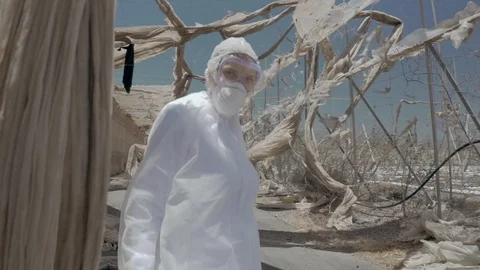 Consequences of Human Activity Evolution Development of the Planet Catastrophe Stock Footage 112353735