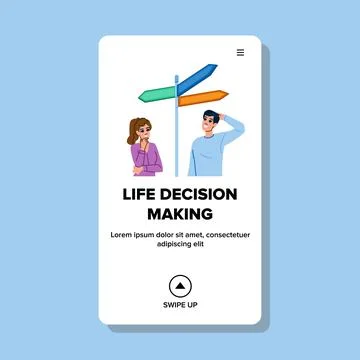 Consequences life decision making vector イラスト素材