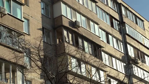 Consequences of rocket attack on the center of Ukraine. Stock Footage 229043356