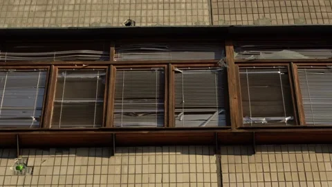 Consequences of rocket attack on the center of Ukraine. Stock Footage 229043891