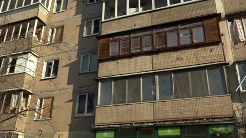 Consequences of rocket attack on the center of Ukraine. Stock Footage 229045607