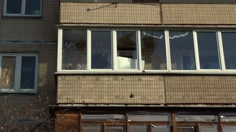 Consequences of rocket attack on the center of Ukraine. Stock Footage 229045877