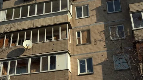 Consequences of rocket attack on the center of Ukraine. Stock Footage 229116704