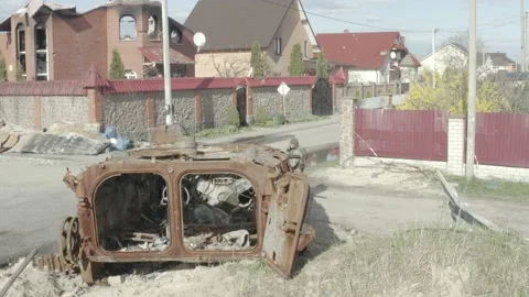 Consequences of russian aggression in Ukraine. War in Ukraine Stock Footage 193987891