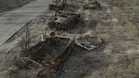 Consequences of russian aggression in Ukraine. War in Ukraine Stock Footage 193988045