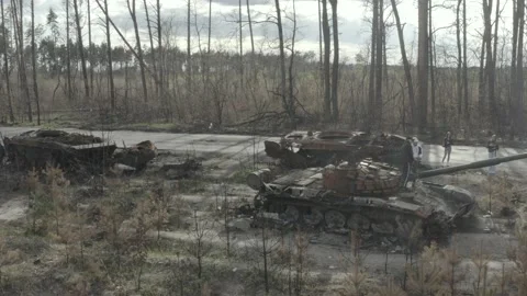 Consequences of russian aggression in Ukraine. War in Ukraine Stock Footage 193988085