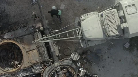 Consequences of russian aggression in Ukraine. War in Ukraine Stock Footage 193988160