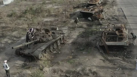 Consequences of russian aggression in Ukraine. War in Ukraine Stock Footage 193988183