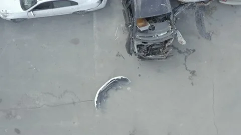 Consequences of russian aggression in Ukraine. War in Ukraine Stock Footage 193992206