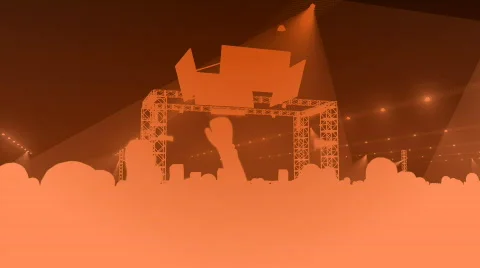 Consert area orange HD Video stock 88465