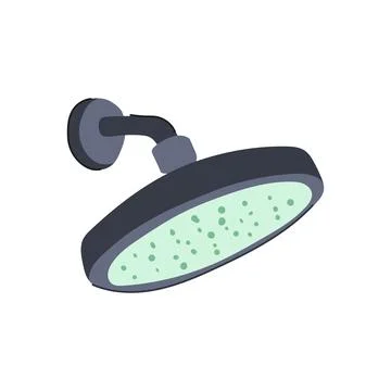 Conservation low flow showerhead cartoon vector illustration Ilustración de archivo