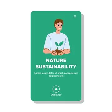 Conservation nature sustainability vector Ilustración de archivo