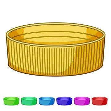 Conservation plastic bottle cap cartoon vector graphic Stock Illustration