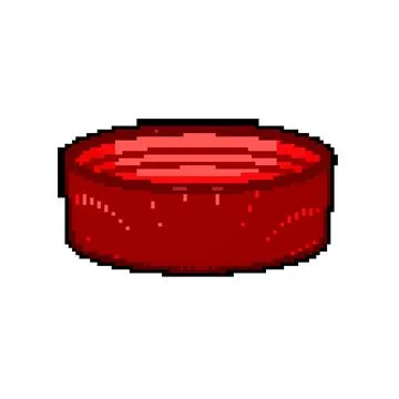 Conservation plastic bottle cap pixel art vector illustration Stock Illustration