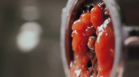 Conservation. Red tomatoes. Stock Footage 67578513