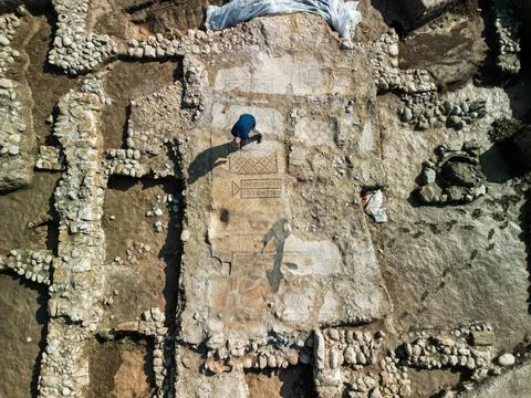 Conservation work on Byzantine-era monastery in Kiryat Gat, Israel - 06 Jan 2025 Stock Photos