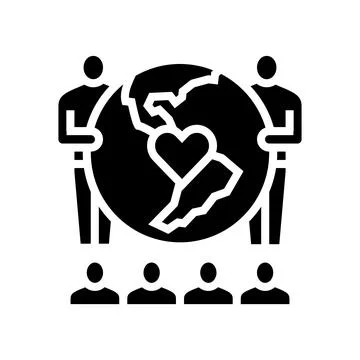 Conservation world glyph icon vector illustration Ilustración de archivo