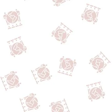 Conservation world glyph seamless pattern Stock Illustration