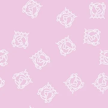 Conservation world line seamless pattern Stock Illustration
