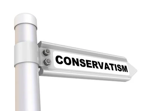 Conservatism. The way mark Stock-Illustration