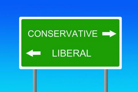 Conservative liberal Stock Illustration