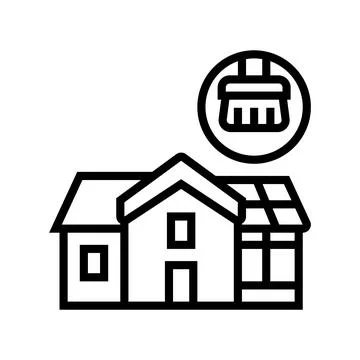 Conservatory cleaning line icon vector illustration Stock Illustration