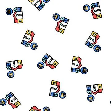 Conservatory cleaning vector seamless pattern Stock Illustration