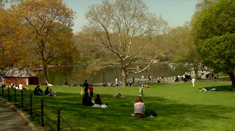 Conservatory Water Central Park Fall Stock Footage 49224190
