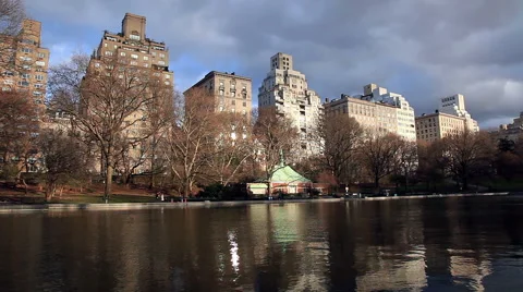 The Conservatory Water in Central Park Video stock 43672214