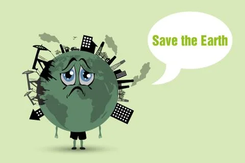 Conserve the earth Illustrazione stock